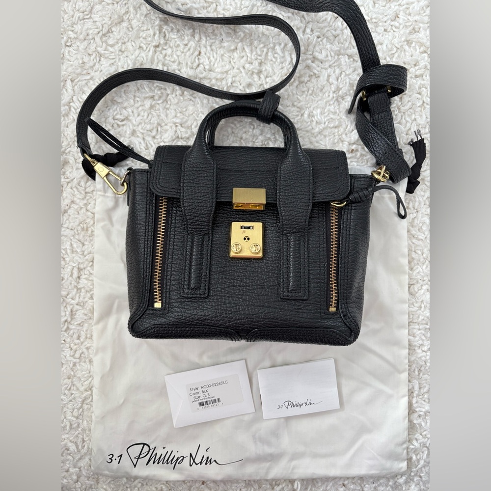 3.1 Philip Lim Black Pashli Mini Satchel